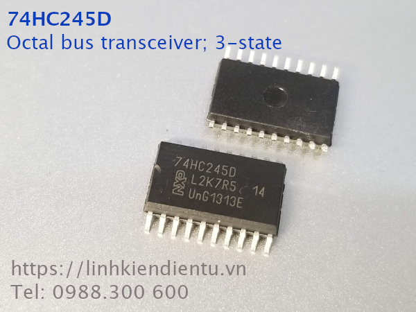 74HC245D:  8-bit transceiver with 3-state outputs