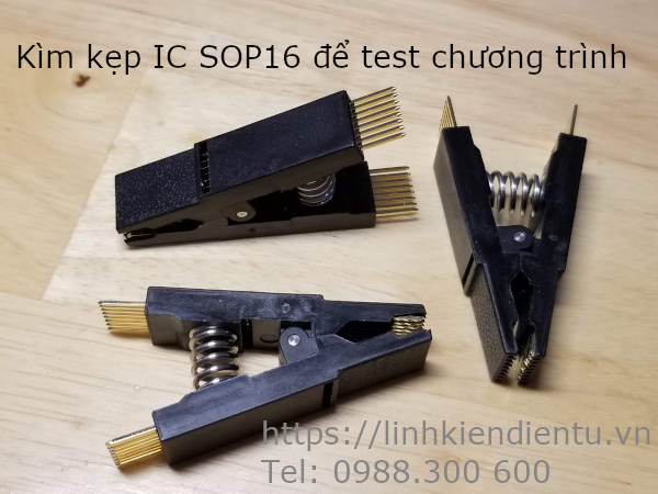 BIOS SOP16 SOIC16 Straight Test Clip and Bent - kìm kẹp IC SOP16 để test chương trình