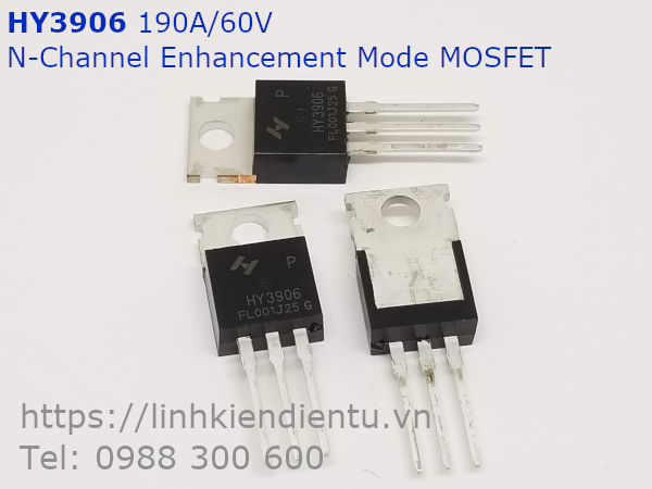 HY3906 190A/60V N-Channel Enhancement Mode MOSFET