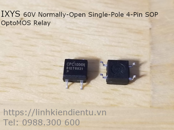 IXYS CPC1006N 60V Normally-Open Single-Pole 4-Pin SOP OptoMOS Relay