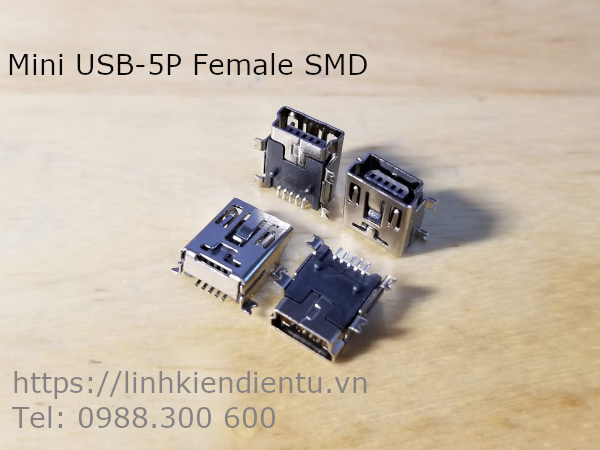 Mini USB-5P SMD - cổng kết nối mini USB 5 chân dán