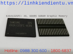 Samsung K4G41325FC-HC04: 4G, GDDR5 SGRAM Graphic Memory
