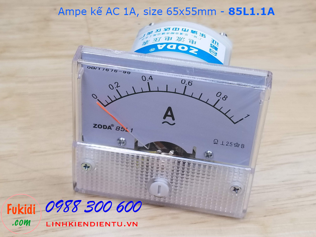 Ampe kế AC 1A - 85L1.1A, size 65x55mm
