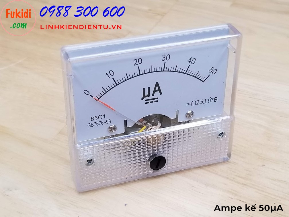 Ampe kế DC 50uA 85C1 đo dòng điện DC từ 0 đến 50µA / 50uA