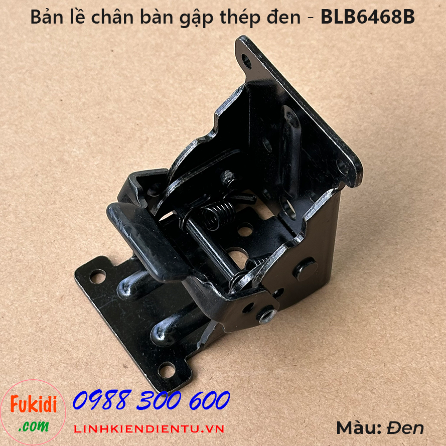 Bản lề chân bàn gập thép 64x68mm màu đen - BLB6468B