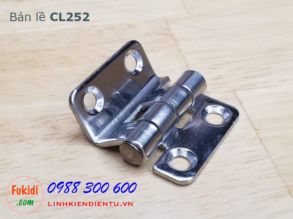 Bản lề tủ điện CL252 chất liệu inox 304 kích thước 59x21mm dày 2mm