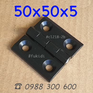 Bản lề tủ điện, hợp kim kẽm đen, KT 50x50 dày 5mm - CL218-2B