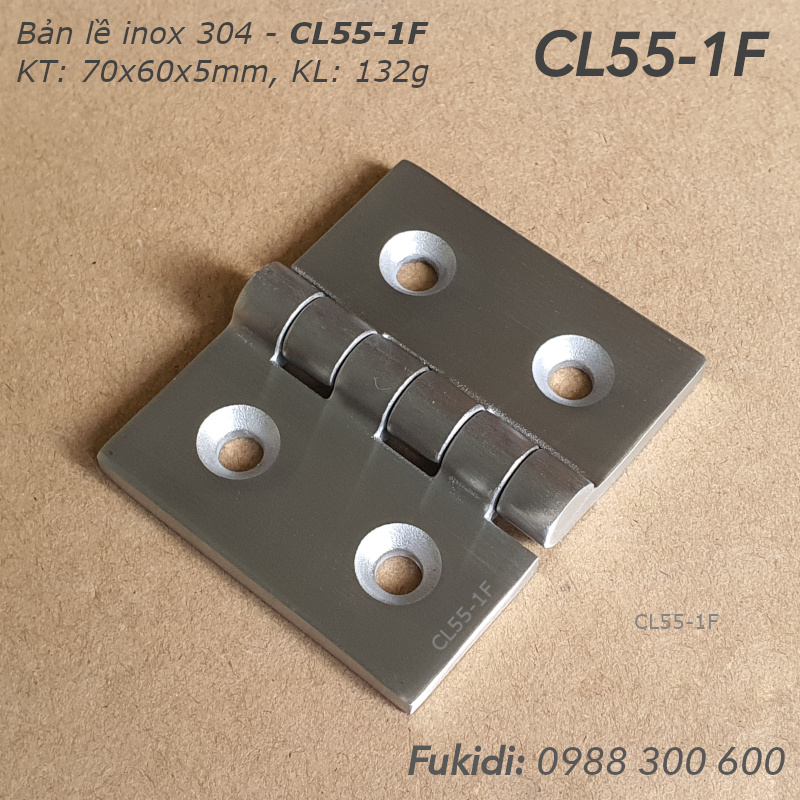 Bản lề inox 304 KT 70x60x5mm - CL55-1F