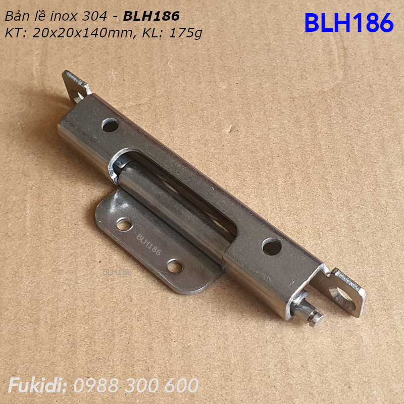 Bản lề tủ điện inox 304, dạng hình hộp KT 20x20x140mm - BLH186