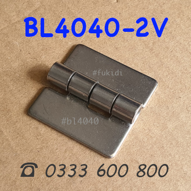 Bản lề tủ điện inox 304, KT 40x40x2mm, không lỗ vít - BL4040-2V