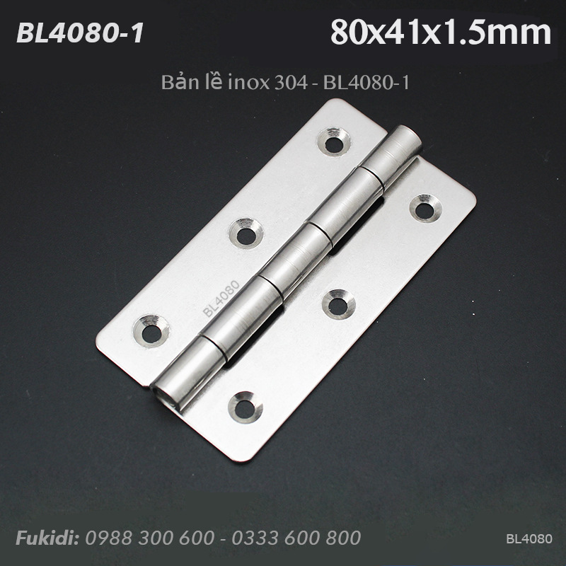 Bản lề tủ điện inox 304, KT 41x80, dày 1.5mm - BL4080-1