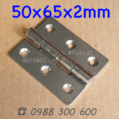 Bản lề lá inox 304, KT 50x65 dày 2mm - BL5065-2