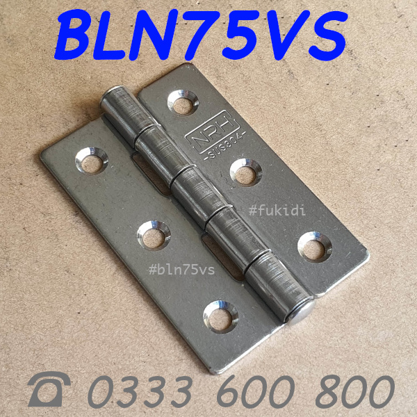 Bản lề tủ điện NRH inox 304, KT 50x75x2mm - BLN75RS