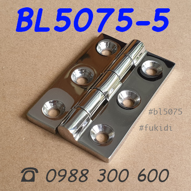 Bản lề inox 304 KT 50x75 dày 5mm - BL5075-5