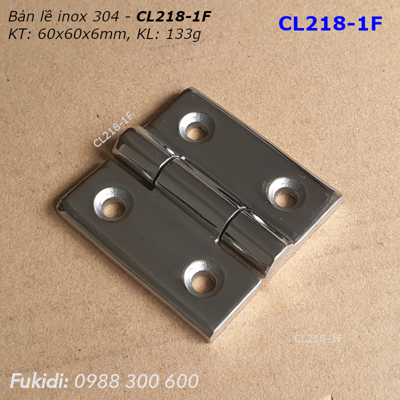 Bản lề tủ điện inox 304 nguyên khối KT 60x60x6mm - CL218-1F