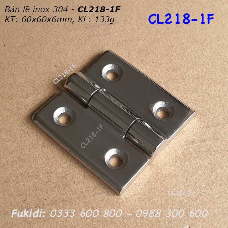 Bản lề tủ điện inox 304 nguyên khối KT 60x60x6mm - CL218-1F