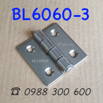 Bản lề inox 304 KT 60x60, dày 3mm - BL6060-3
