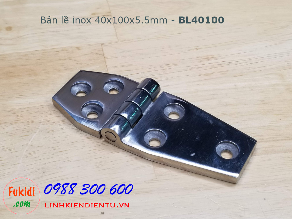 Bản lề inox 304 kích thước 40x100mm dày 5.5mm - BL40100