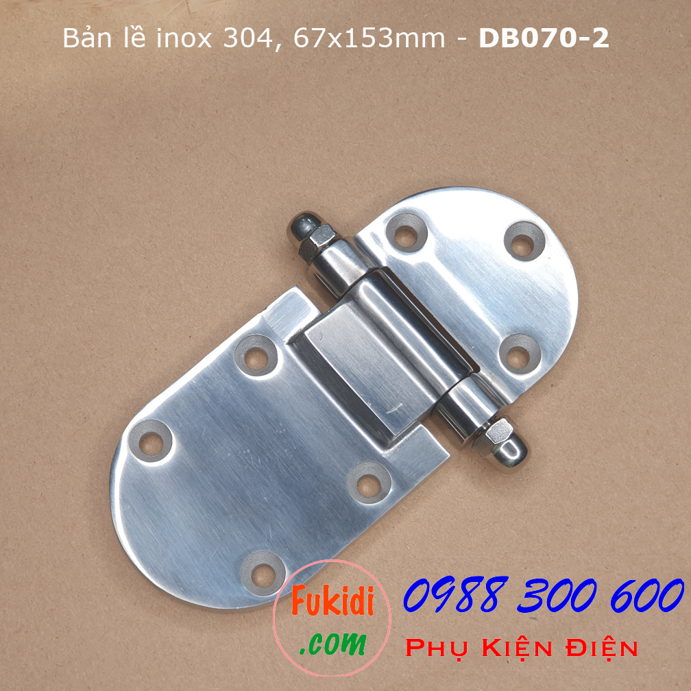 Bản lề inox 304 kích thước 67x153mm - DB070-2