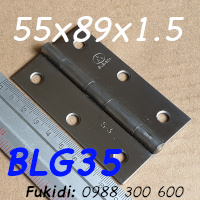 Bản lề lá inox 304 KT 55x89, dày 1.5mm - BLG35