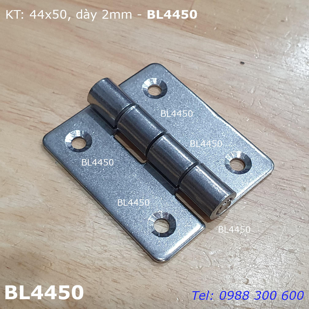 Bản lề tủ điện inox 304 KT 44x50, dày 2mm - BL4450