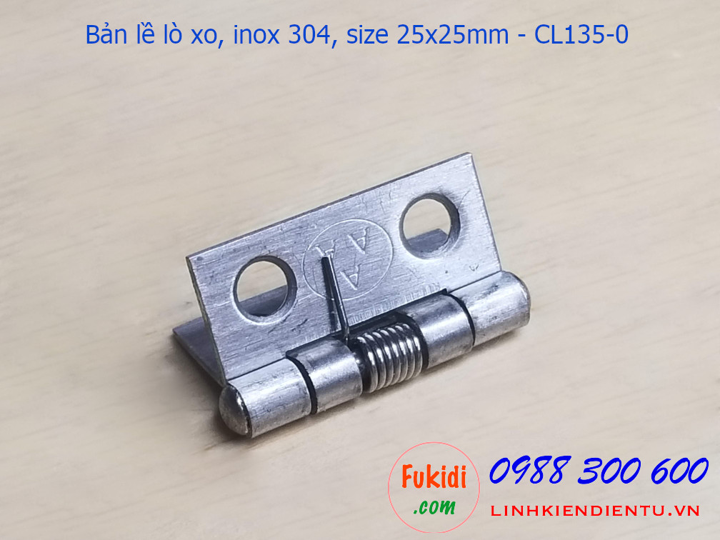 Bản lề lò xo inox 304 size 25x25mm CL135-0