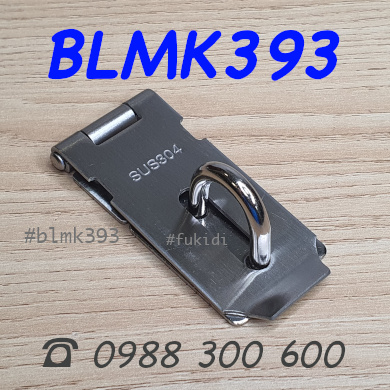 Bản lề móc khóa inox 304, size 39x86, dày 2mm - BLMK393