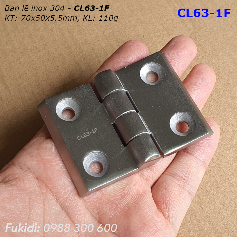 Bản lề inox 304 KT 70x50x5.5mm - CL63-1F