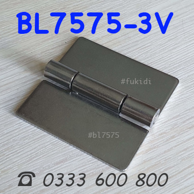 Bản lề inox 304, không lỗ vít KT 75x75 dày 3mm - BL7575-3V