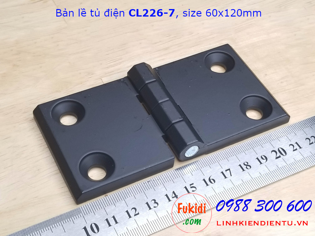 Bản lề tủ điện CL226-7 hợp kim kẽm kích thước 60x120mm màu đen