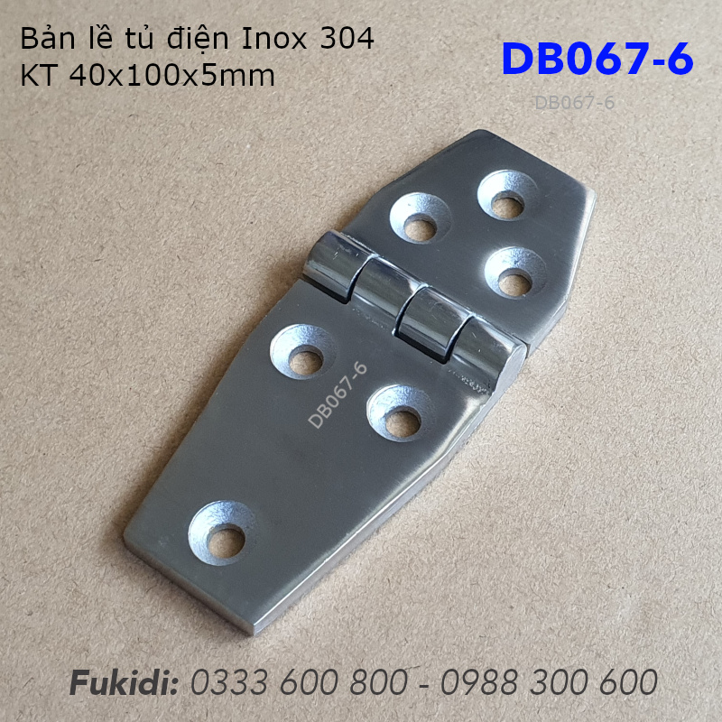 Bản lề inox 304, kiểu hình thoi, KT 40x100x5mm - DB067-6