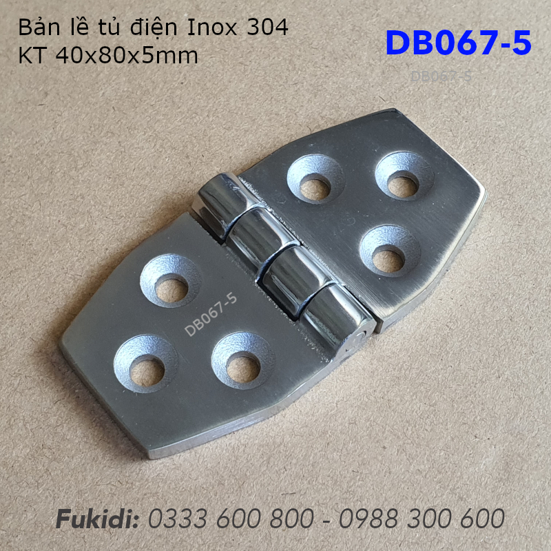 Bản lề inox 304, kiểu hình thoi, KT 40x80x5mm - DB067-5