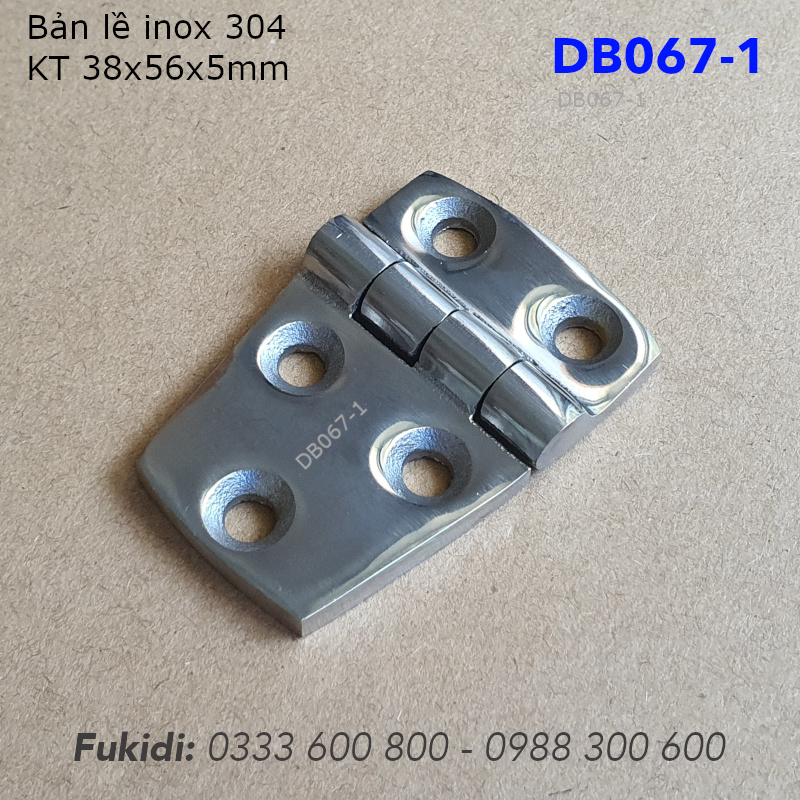 Bản lề inox 304, kiểu hình thoi, KT 38x56x5mm - DB067-1