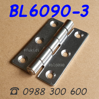 Bản lề inox 304 kích thước 60x90, dày 3mm - BL6090