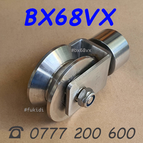 Bánh xe xoay 360 độ, inox 304, KT 28x68mm cao 125mm, ray V, tải 480kg - BX2868VX