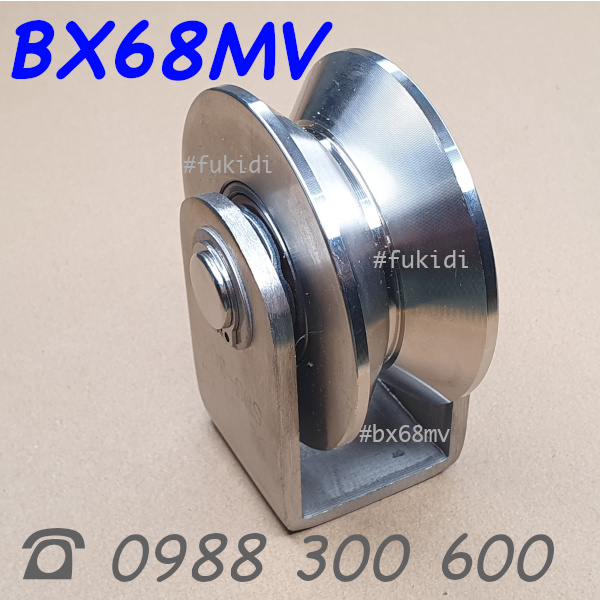 Bánh xe cửa cổng ray V inox 304 kích thước 28x68mm tải 480kg - BX2868MV