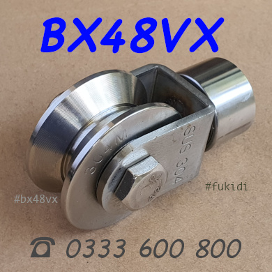 Bánh xe inox 304, xoay 360 ray V KT 22x48mm tải trọng 180kg - BX2248VX