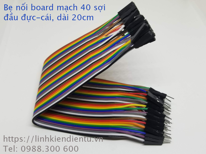 Bẹ dây nối board mạch 40 sợi - đầu đực-cái, dài 20cm