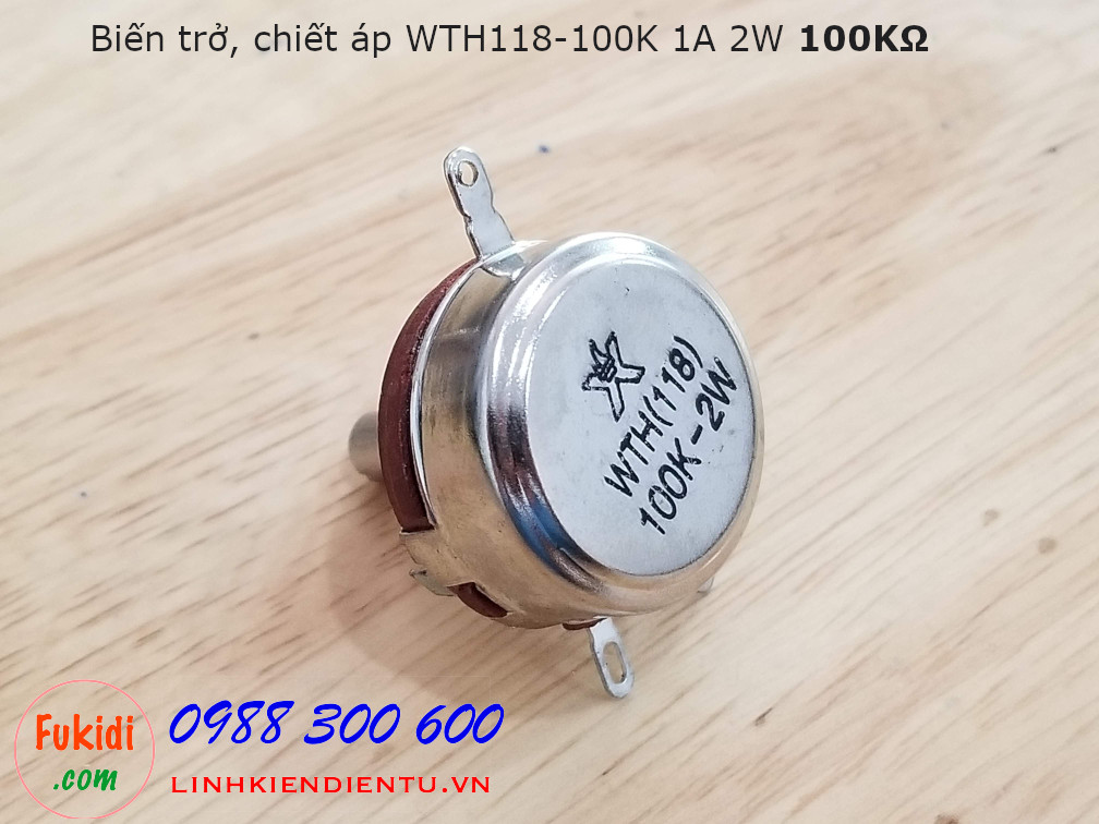 Biến trở, chiết áp WTH118-1A 2W 100K WTH118-100K