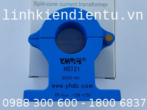Cảm biến hall đo dòng điện YHDC HST21 tầm đo 0-300A ngõ ra 0-4V, cấp dòng âm dương 15V