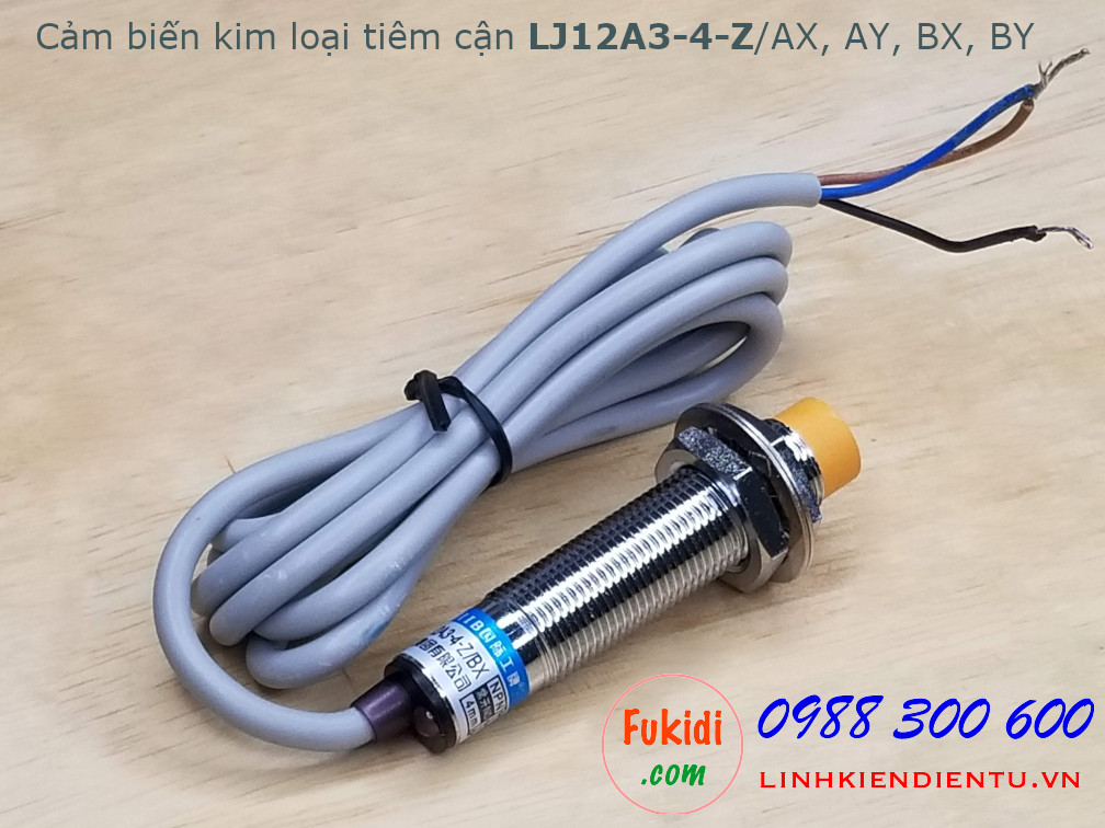 Cảm biến kim loại tiệm cận LJ12A3-4-Z/AX DC 3 dây PNP thường đóng - NC