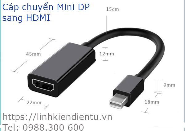 Cáp chuyển đổi Mini DP sang HDMI (china)