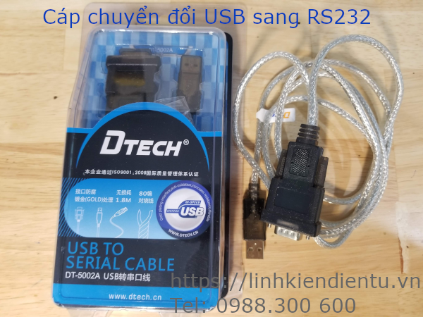 Cáp chuyển đổi USB sang RS232 DTech