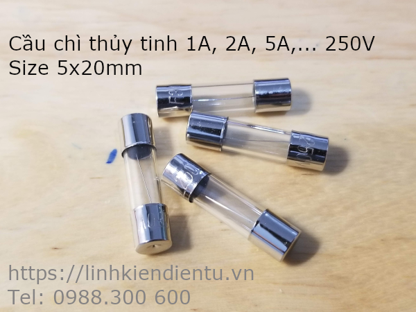 Cầu chì thủy tinh 2A 250V size 5x20mm