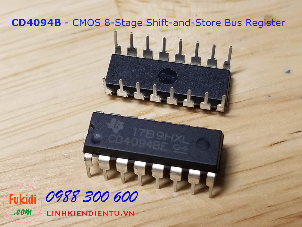 CD4094B CMOS 8-Stage Shift-and-Store Bus Register