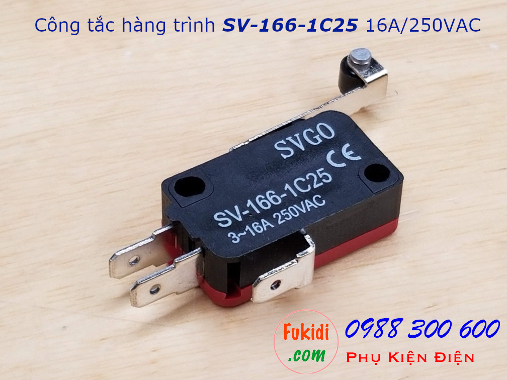 Công tắc hành trình SVGO SV-166-1C25, 16A/250V