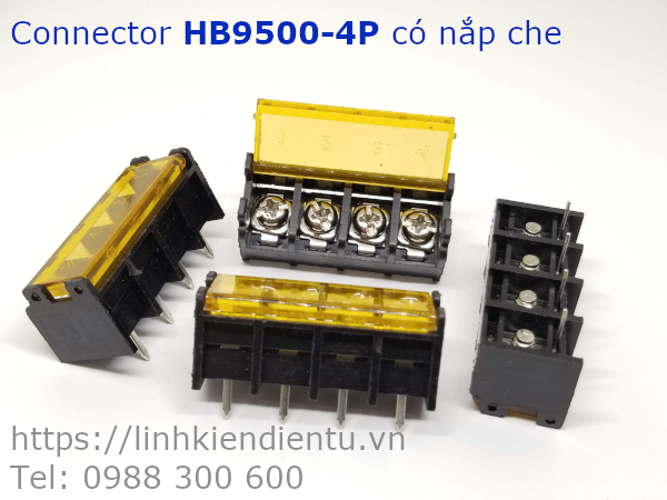 Connector HB-9500-4P chân 9.5mm, có nắp che
