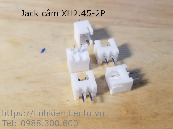 Jack cắm XH2.54-2P đực, 2 chân thẳng