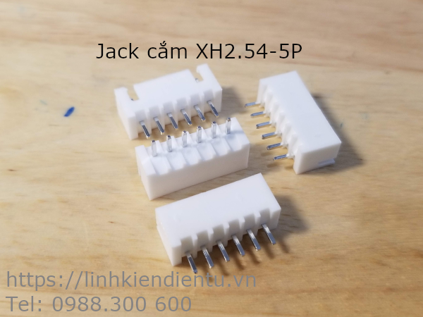 Jack cắm XH2.54-5P đực, 5 chân thẳng