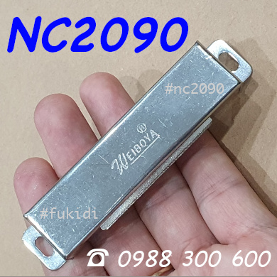 Cục hít cửa nhôm, vỏ inox sáng bóng, KT 20x90mm, lực giữ 45kg  - NC2090